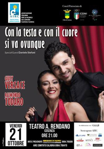 Giusy Versace e Raimondo Todaro a Cosenza per Airc